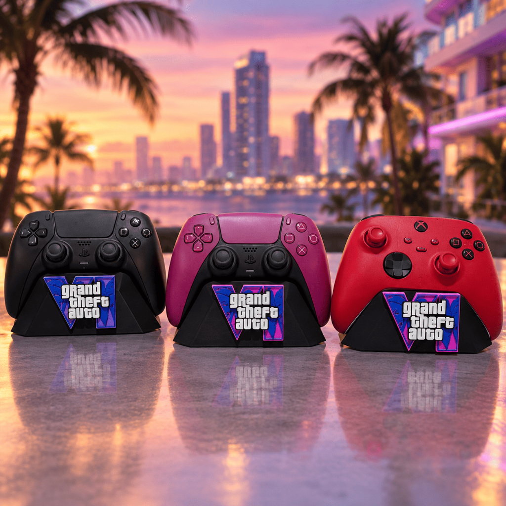 Suporte Controle PS5 e Xbox Series S/X GTA 6 | Base para Controle Gamer | Decoração Gamer