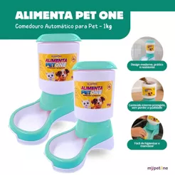 Kit 2 Comedouro Automático Alimenta Pet One - Tiffany