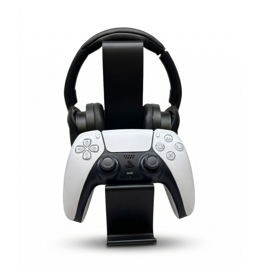 Suporte para Controle e Headset 2 em 1 PS5 Xbox Organizador de Mesa Gamer