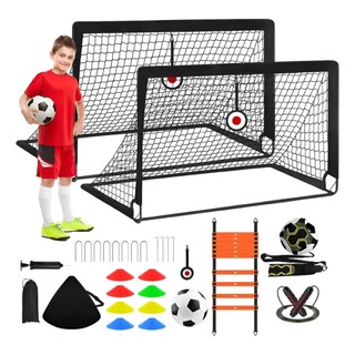Portable Soccer Goal 2 in 1 Net Kids Outdoor Training for Target New Style Football Kit with 1.2m Ball and Accessories