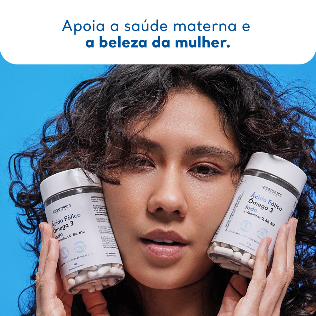 Multivitamínico Gestante Cicatribem 60 Cápsulas Ácido Fólico Ômega 3 Iodo e Vitaminas para Grávida, Lactante e Tentantes · foto 2