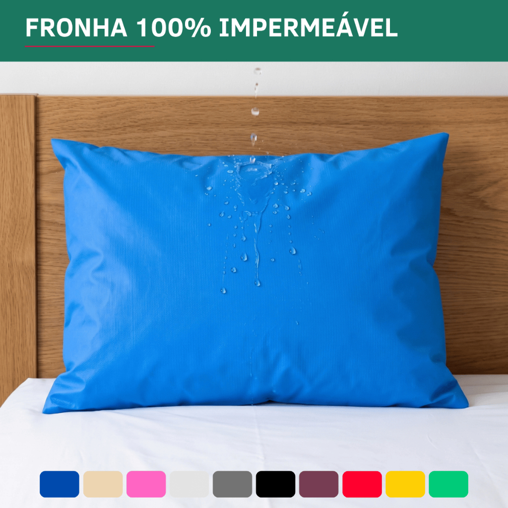 Capa Para Travesseiro Impermeável Fronha Protetora Hospitalar Antialérgico Silencioso Não Esquenta