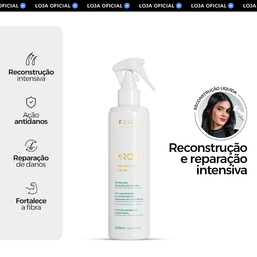 Fluído para reconstrução capilar PRO.R 200ml