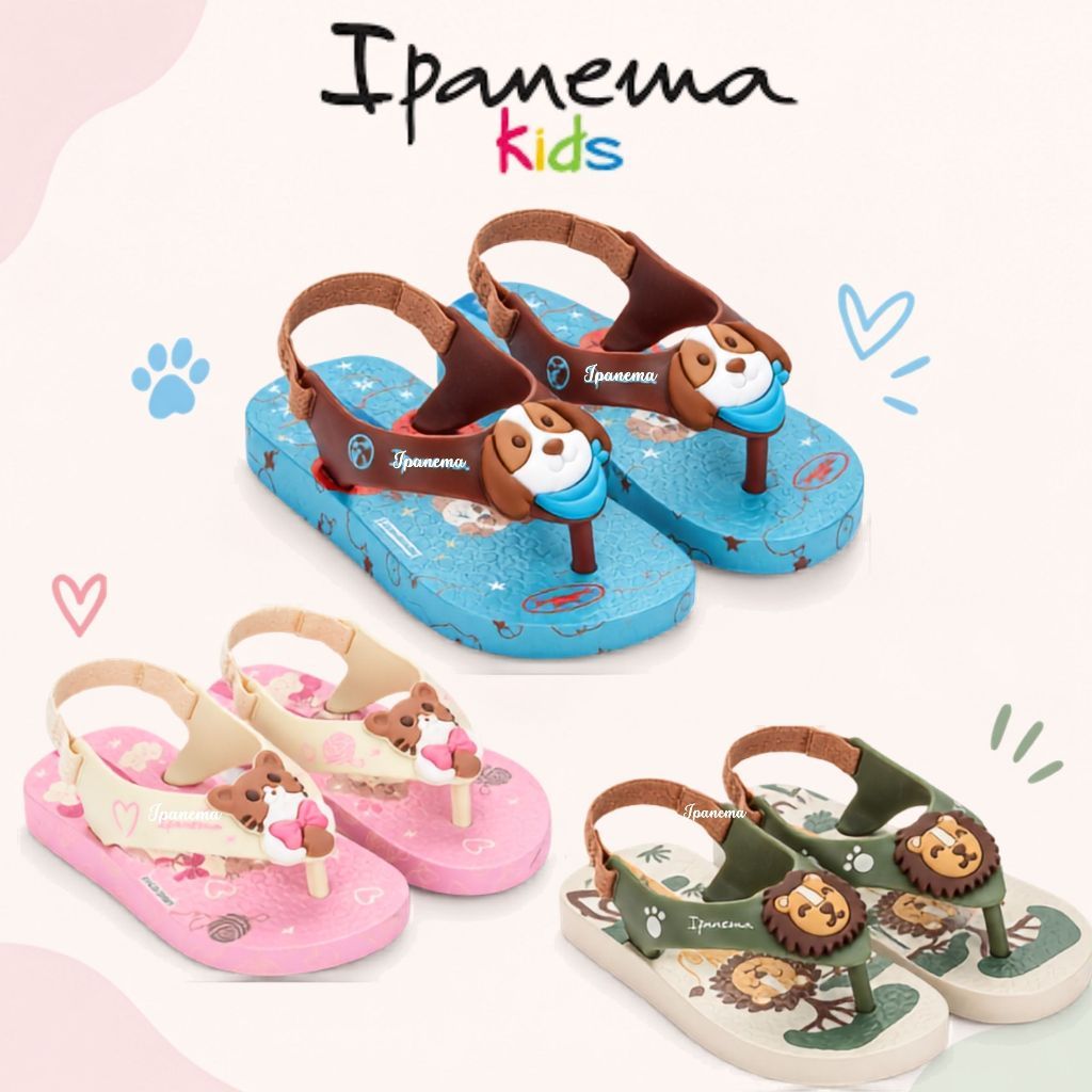 Chinelo Ipanema Infantil Calce Fácil Ajustável  Original Leve Macio Confortável Antiderrapante