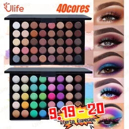 Paleta de Sombras com 40 Cores - Acabamento Matte e Shimmer, Alta Pigmentação, Efeito Esfumado e Longa Duração-UF