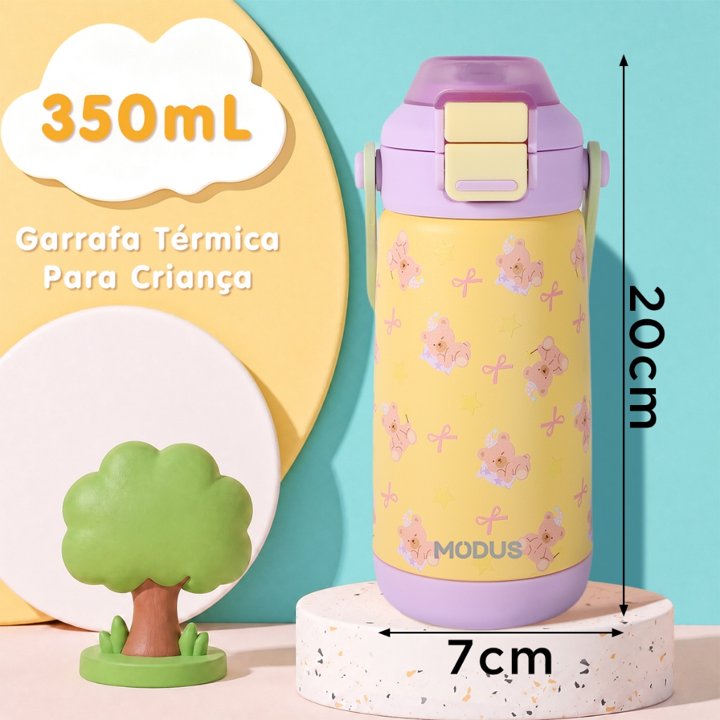 MODUS Garrafa Térmica Infantil 350ml de Aço Inoxidável com Canudo para Crianças · foto 2