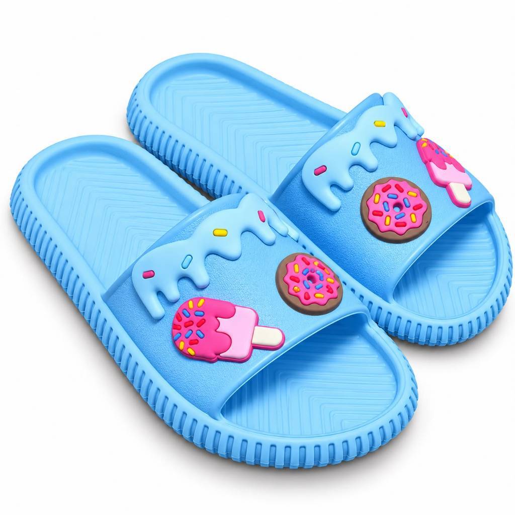 Chinelo Nuvem Slide Feminino Calda de Sorvete Antiderrapante Flexível Confortável Anatômico Moda