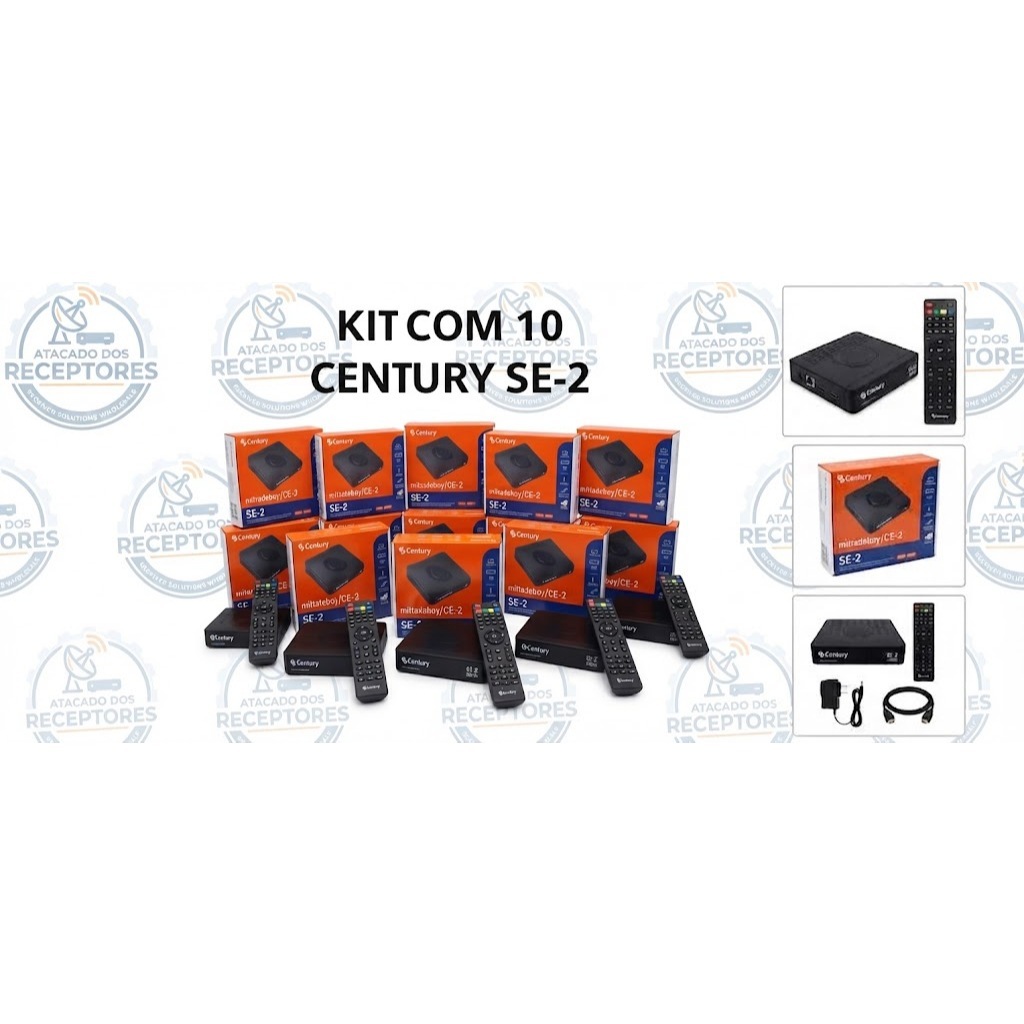 Kit 10 Receptores Century Midiabox Se-2 Regionalizado