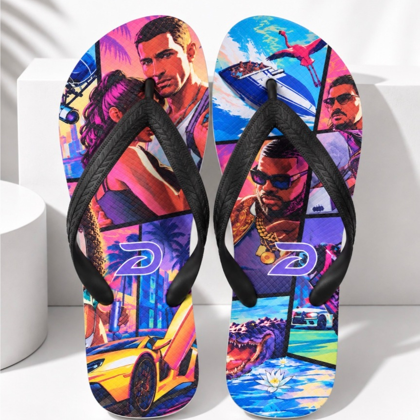 Chinelo Masculino Estampado G.T.A Confortável Antiderrapante