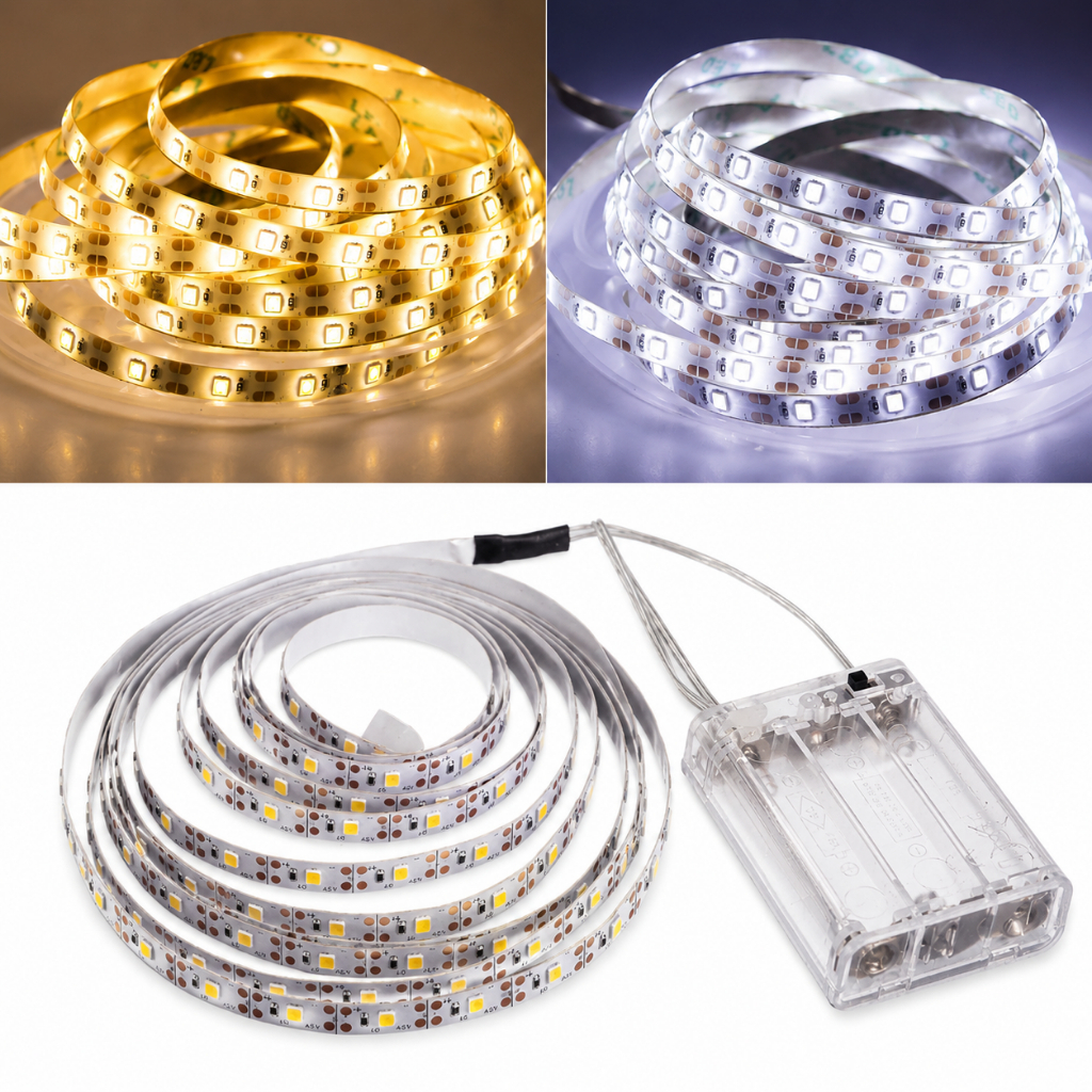 FITA DE LED FIO LED DE PILHA AUTOCOLANTE 2M 120 LEDS CORDãO MANGUEIRA DECORAçãO CASA TV MóVEL