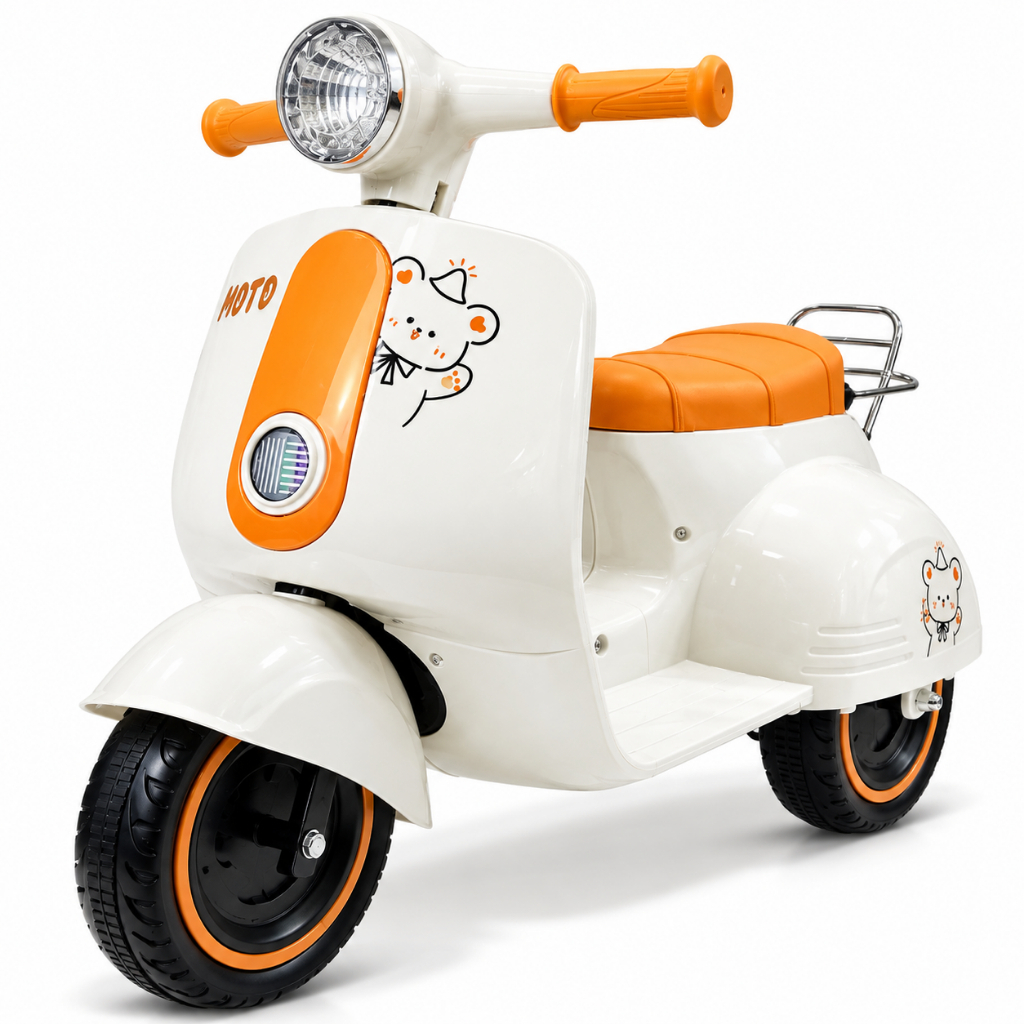 Triciclo Infantil 6V Bivolt Avesp Elétrico Scooter Com Som Luz Baú Pimp