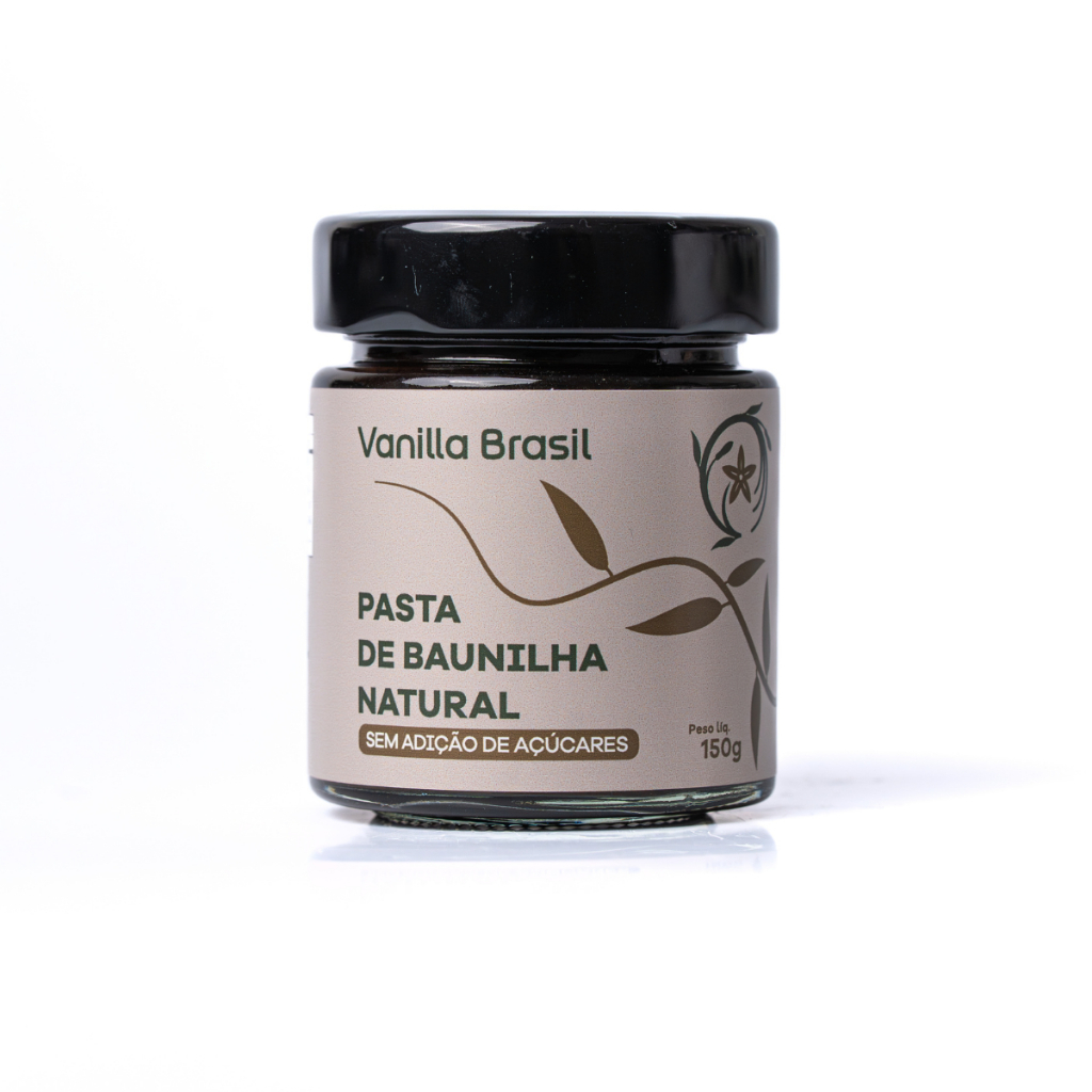 Pasta de Baunilha Natural SEM AÇÚCAR Gourmet Culinária Confeitaria Doceria Vanilla Brasil 150gr