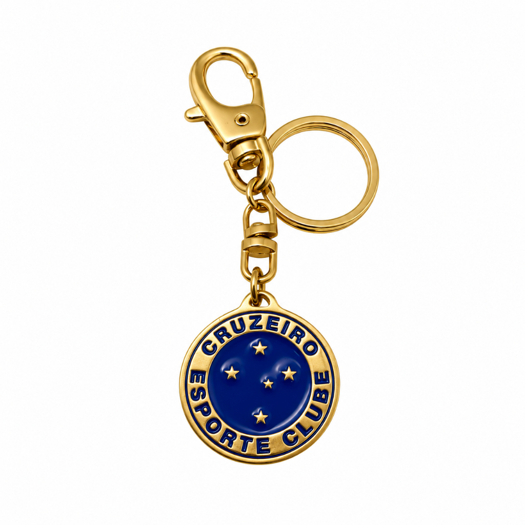 Chaveiro Cruzeiro Ouro 1000 - Mosquetão e Argola / Escudo do Cruzeiro — imagem 2 de 2