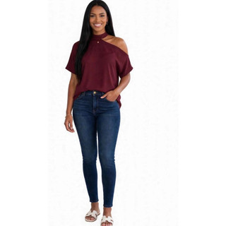 Blusa Camisa Feminino Manga Curta Blusinha Shocker Barata