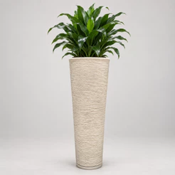 Vasos de polietileno para plantas decorativo Coluna Texturada Ibiza