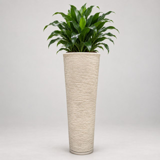 Vasos de polietileno para plantas decorativo Coluna Texturada Ibiza