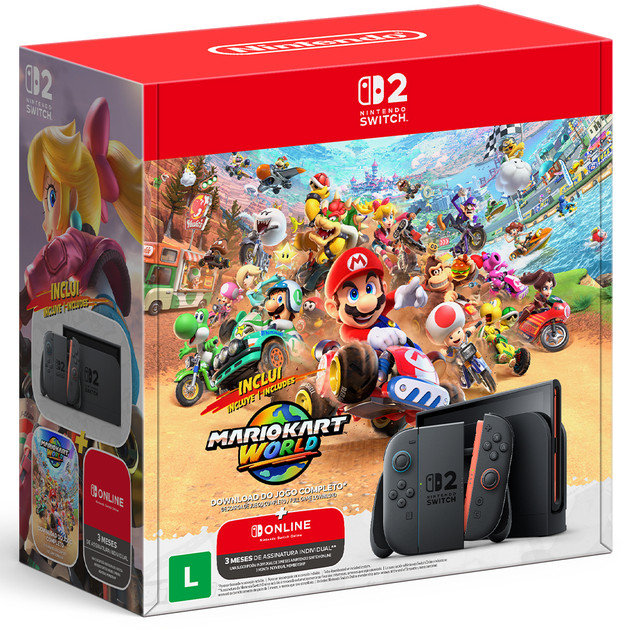 Bundle Nintendo Switch 2 + Mario Kart World + 3 Meses Online