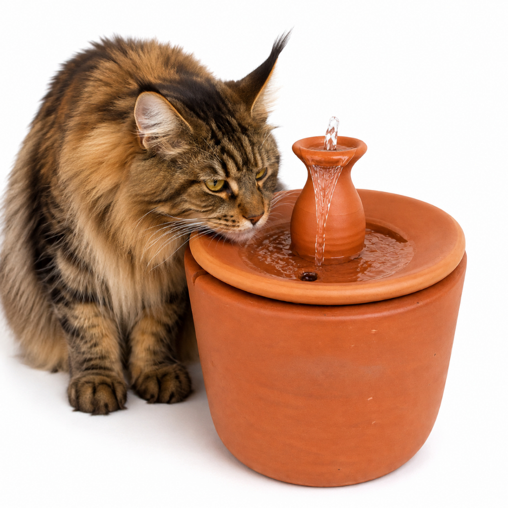 Bebedouro Fonte Cerâmica 2,5 litros para Gatos e Cachorro