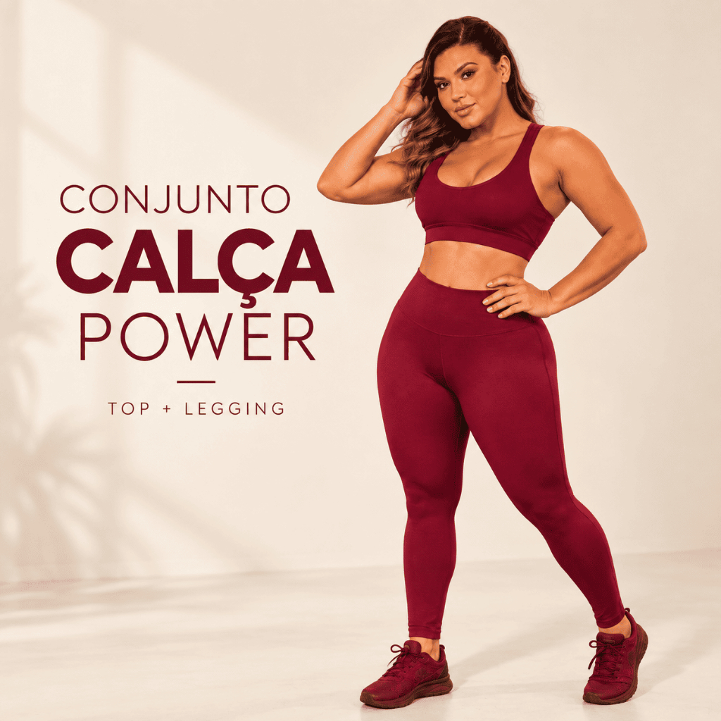 CONJUNTO FITNESS DUPLA Calça e Top Feminino Roupa para Treinar Academia No Suplex Power Premium