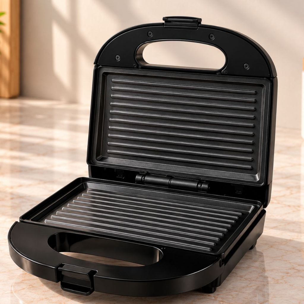 Sanduicheira Elétrica Grill 2 em 1 Antiaderente 750W 110V/220V