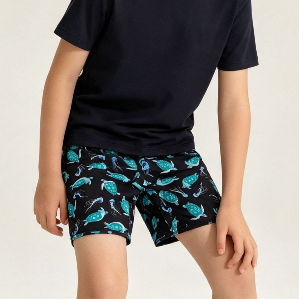 Bermuda Infantil e Juvenil Masculina de Elástico Estampado Menino Praia