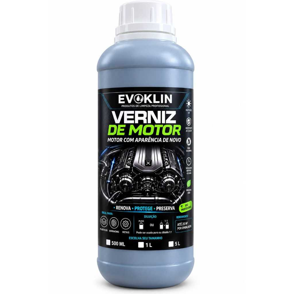 Verniz De Motor 1 Litro Finalizador Lubrificação Caixa De Rodas Chassis Automotivo