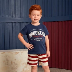Conjunto Curto Verão Infantil Masculino Brooklyn