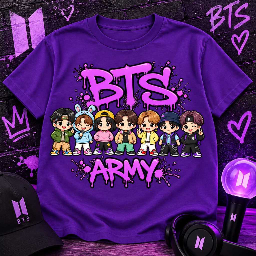 Camiseta BTS INFANTIL E ADULTO