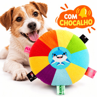 Brinquedo Para Cachorro Bola de Pelúcia com Chocalho 15cm Brinquedo Pet Interativo Para Cães Pequenos