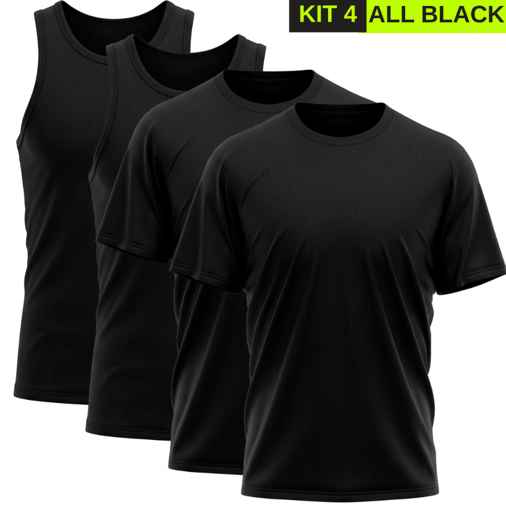Camisetas Masculina Kit 4 Academia Americana Canelada