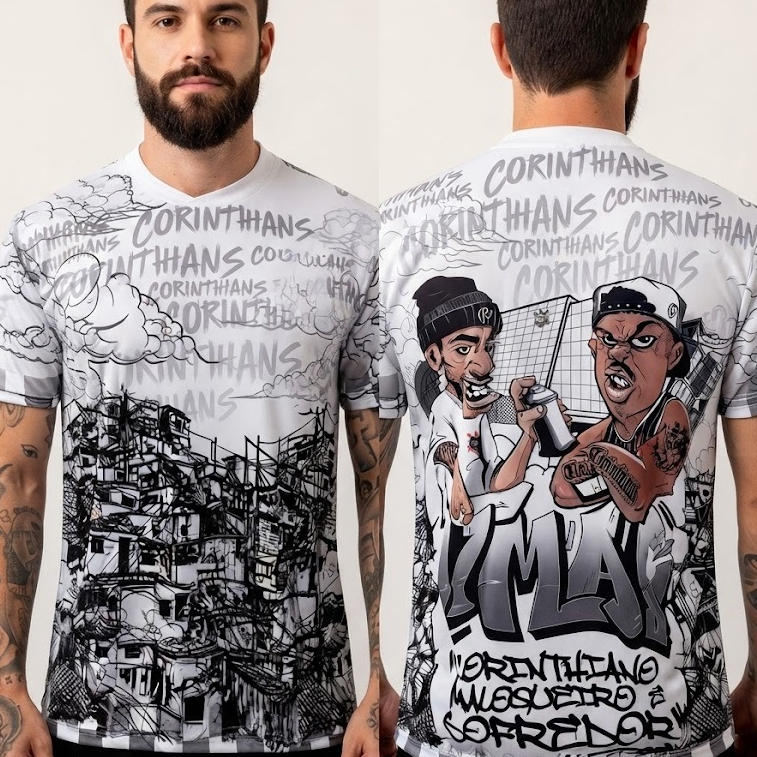 Camisa Gaviões da Fiel Favela Maloqueiro Sofredor
