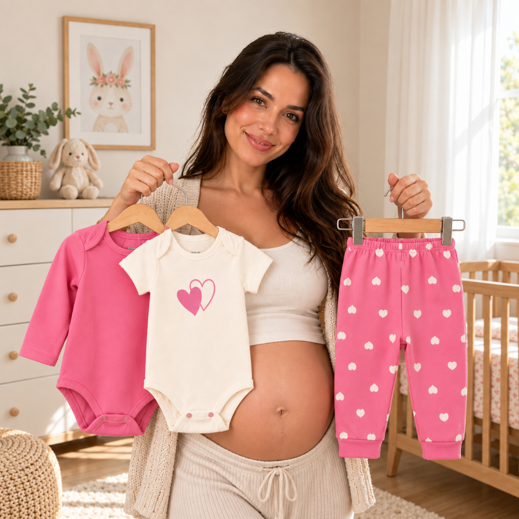 Conjunto Bebê Menina 3 Peças Roupa De Bebê Feminina Enxoval Algodão Kit Body Premium Estampa Exclusiva