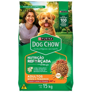 Ração Purina Dog Chow Extra Life Cães Adultos Raças Pequenas 15kg
