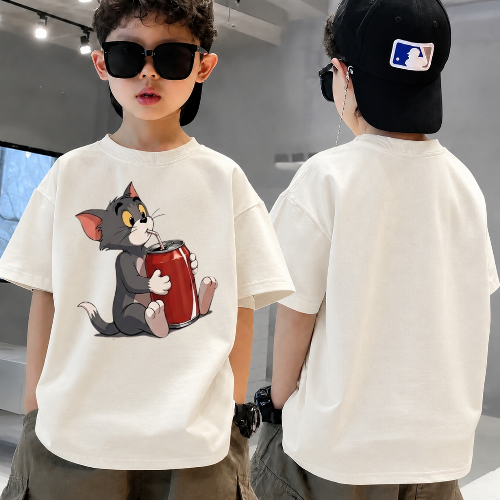 Camiseta infantil 100% algodão premium Tom / Camiseta Desenhos / Camiseta infantil unissex / Dia das Crianças