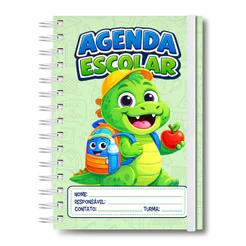 Agenda Dinossauro Infantil Planner Escolar Aula Kids Creche Escola Crianças