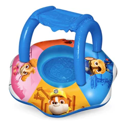 Boia Com Fralda E Cobertura Infantil Inflável Patrulha Canina Piscina 56cm Até 30kg Etitoys