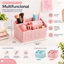 Porta Trecos Organizador De Mesa Lápis Canetas Clips Decora Quarto Mesa Closet