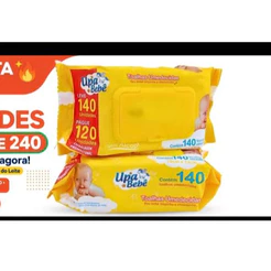 KIT 280 LENÇO UMIDECIDO - 2 PACOTES - UPA BEBE PROMOÇÃO
