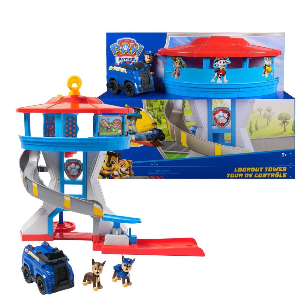 Playset - Patrulha Canina Paw Patrol - Torre De Vigilância + Veiculo Chase - Sunny