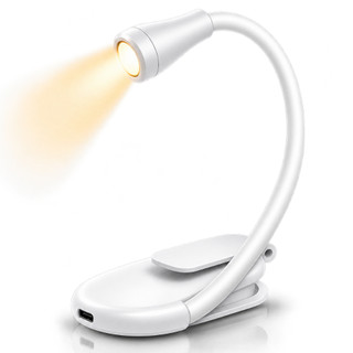 Luminária de Leitura com Clipe Recarregável USB 3 Tons de Luz para Livros Lanterna de Leitura