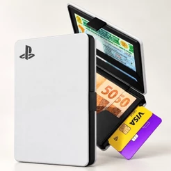 Carteira Porta Cartões Gamer PS5 com Porta CNH e Dinheiro
