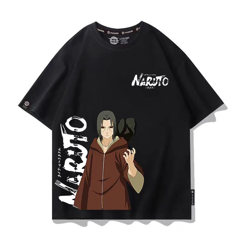 Naruto Camiseta Unissex 100% Algodão Oversized Estilo Academia Streetwear Estampa Pronta Entrega Imediata