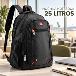 Mochila Casual Preta Para Notebook Trabalho Faculdade Viagens