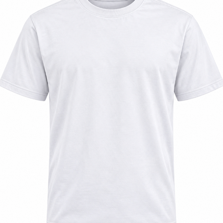 Camiseta Malha 30.1 Branca Estampa Icone Frente e Costas