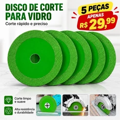Disco de Corte para Vidro Espelho Cerâmica Porcelanato Corte Afiado Fenda Fina para Esmerilhadeira Casa Reforma