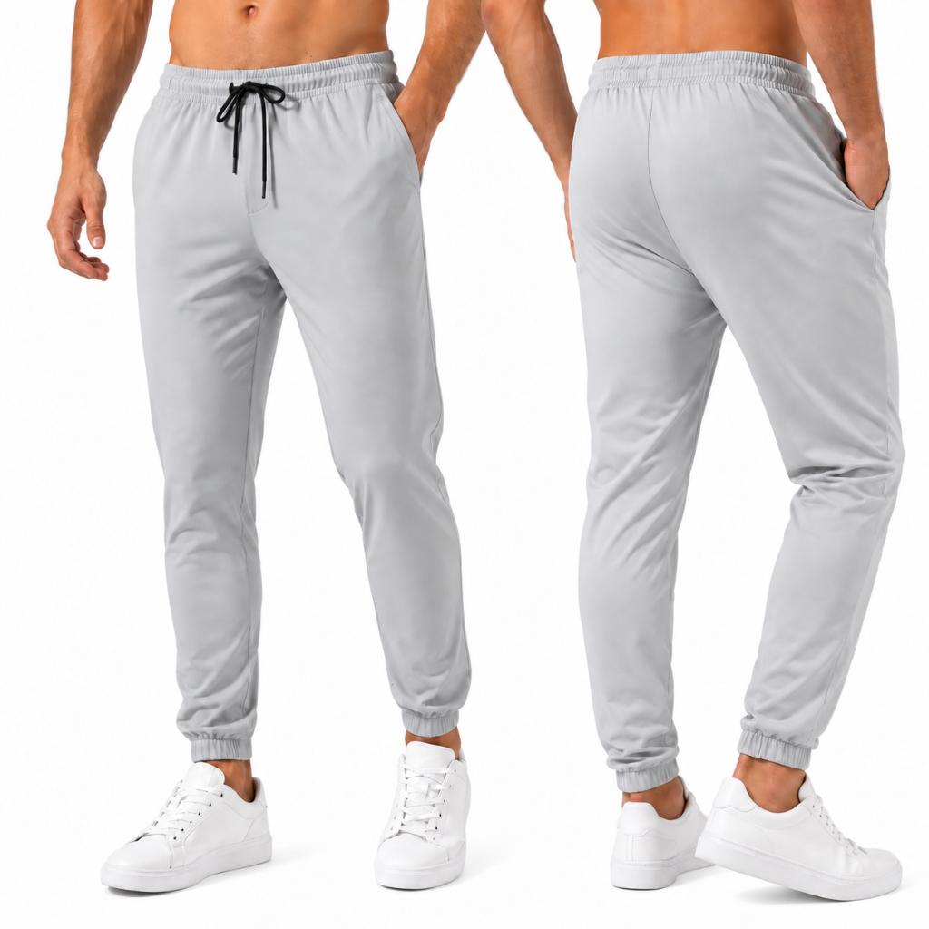Kit 2 Calças Jogger Masculina Tactel Academia Elástico Confortável Lisa Esportiva Casual