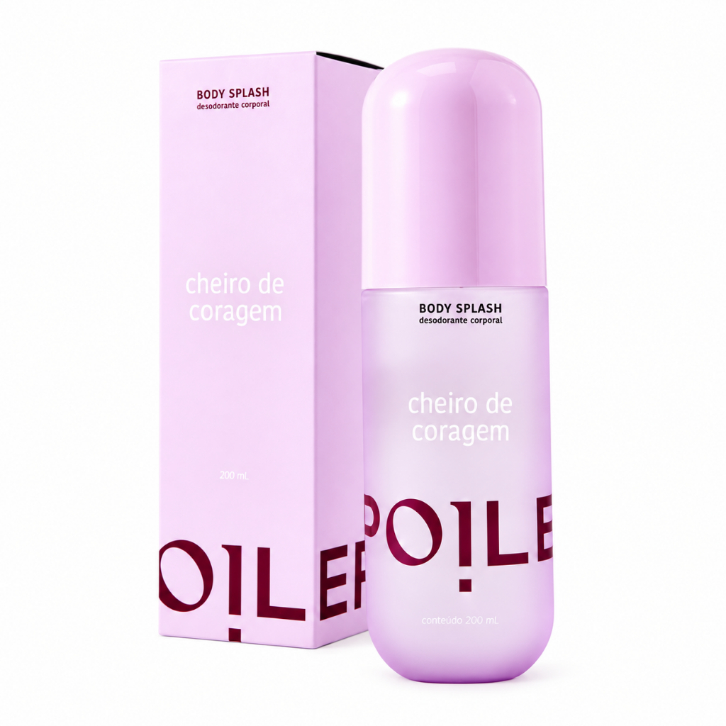 Body Splash Feminino Spoiler Cheiro de Coragem 200ml Fragrância Corporal Marcante para Uso Diário