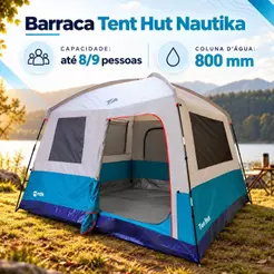 Barraca Camping 8 à 9 Pessoas Coluna D' Água 800mm Tent Hut Nautika