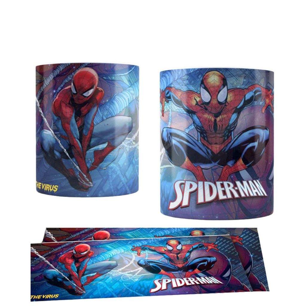 Caneca Homem-Aranha Cerâmica 325ml | Presente Marvel Spider-Man | Caneca Personalizada Super-Herói