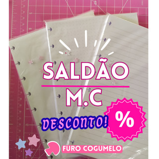 SALDÃO Refil de Folhas Caderno Inteligente MEDIO COLEGIAL 9 furos/Discos - Linhas papel Offset - 90g-promo-desconto